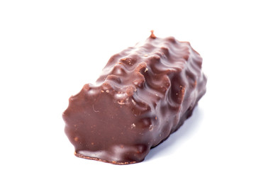 milk chocolate candies isolated on white background