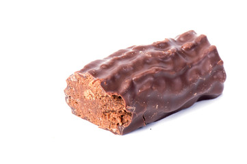 milk chocolate candies isolated on white background