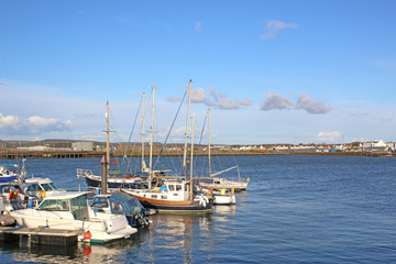 Fototapeta na wymiar Fishing boats in Stranraer Harbour