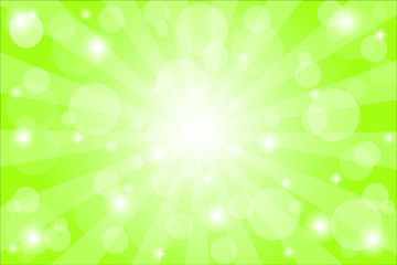 Green Background With Bokeh With Gradient Mesh, Vector Illustration.