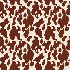 Cow Print Seamless Pattern - Wild animal print pattern design