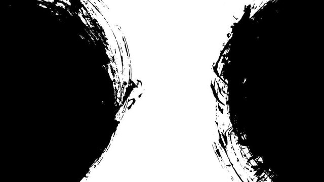 Animation grunge - brush stroke. Abstract hand - painted element. Underline and border design. Seamless looping background. 4K