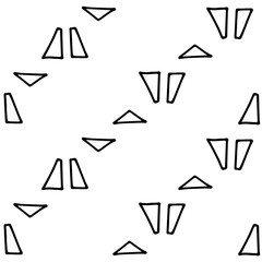 Seamless vector pattern. geometrical background with hand drawn decorative tribal elements. Print with ethnic, folk, traditional motifs. Graphic geometric illustration for wrapping, wallpaper, fabric