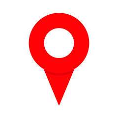 Red maps pin. Location map icon. Location pin. Pin icon vector.