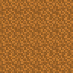 Pixels Seamless Pattern - Brown pixelated pattern design