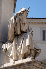 The Moses statue on the Column of the Immaculate Conception by Ignazio Jacometti on Piazza...