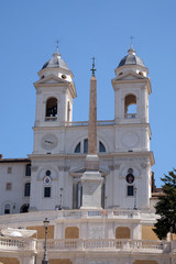 Fototapeta na wymiar Trinita dei Monti Church, Piazza di Spagna in Rome, Italy 
