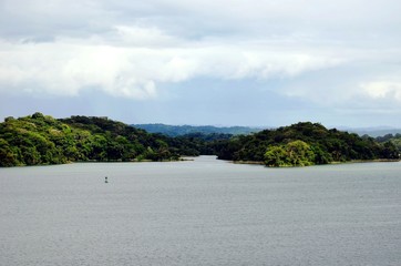 Islands on the Gatun Lake, Panama Canal.