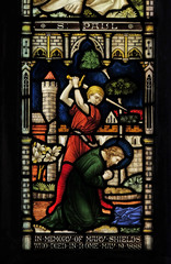 Obraz na płótnie Canvas Saint Pau, stained glass of All Saints' Anglican Church, Rome, Italy 