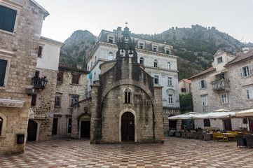 Fototapeta na wymiar St. Luke church, orthodox and catholic church, Kotor, Montenegro