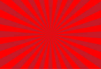 vector of red sun burst ray background