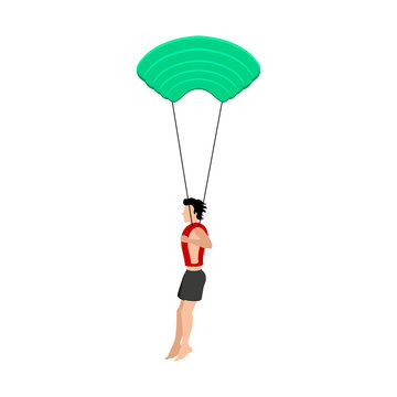 recommend clip art: Isolated young paratrooper