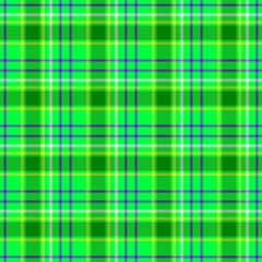 checked diamond tartan plaid scotch kilt fabric seamless pattern texture background - color neon fluorescent highlight green yellow purple violet white