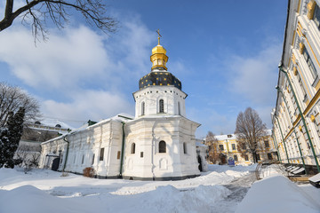 Beautiful winter view on Kyiv-Pechersk Lavra - Historical and Cultural Preserve