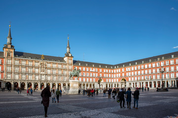 Obraz premium Plaza Mayor in Madrid, Spain. Plaza Mayor is a central square in Madrid