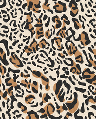 Leopard print. Vector seamless pattern.
