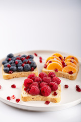 Fresh delicious homemade Sandwich with berry fruits