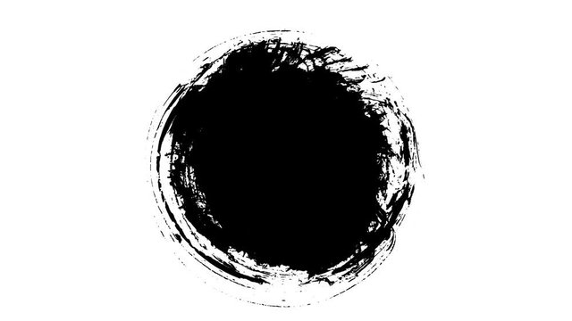 Animation grunge - brush stroke. Abstract hand - painted element. Underline and border design. Seamless looping background. 4K