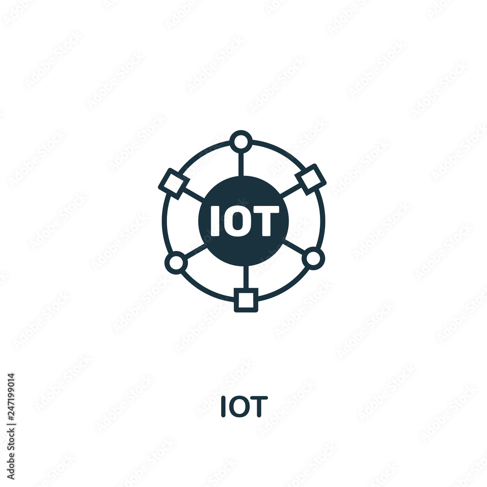 Poster iot icon. premium style design, pixel perfect iot icon for web design, apps, software, print usage