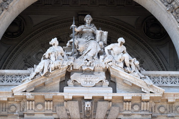 Lady Justice Statue on Palace of Justice(Palazzo di Giustizia), seat of the Supreme Court of...