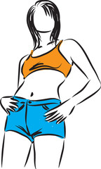 pretty woman modeling illustration (2)