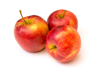 red apples isolated on white background