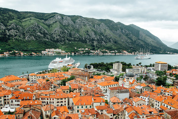 Naklejka na ściany i meble Kotor city in Montenegro. Old town Kotor.
