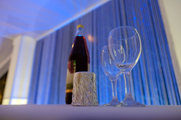 Beautiful photo of the Jewish Hupa , wedding putdoor .