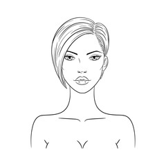 Vector illustration of a beautiful fashion woman
