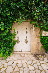 Valldemossa beautifuls historic door entering to Frederick Chopins garden