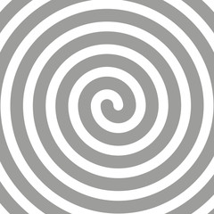 Fototapeta na wymiar Vector simple black and white background. Spiral in retro pop art style