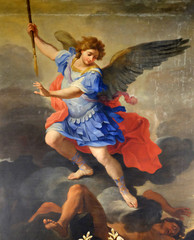 St Michael the Archangel, altarpiece by Ludovico Gimignani in Chapel of St Michael the Archangel,...