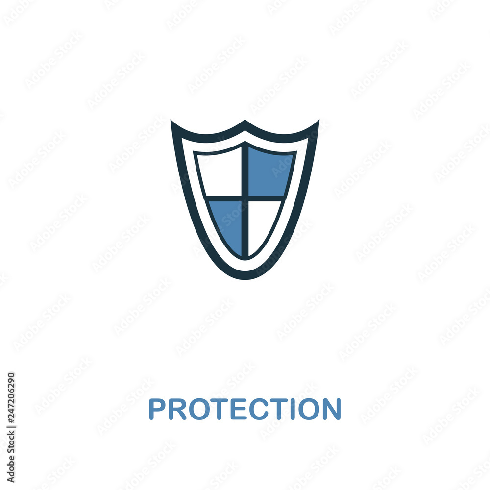 Poster protection icon in 2 colors style design. premium symbol from security icons collection. pixel perfe
