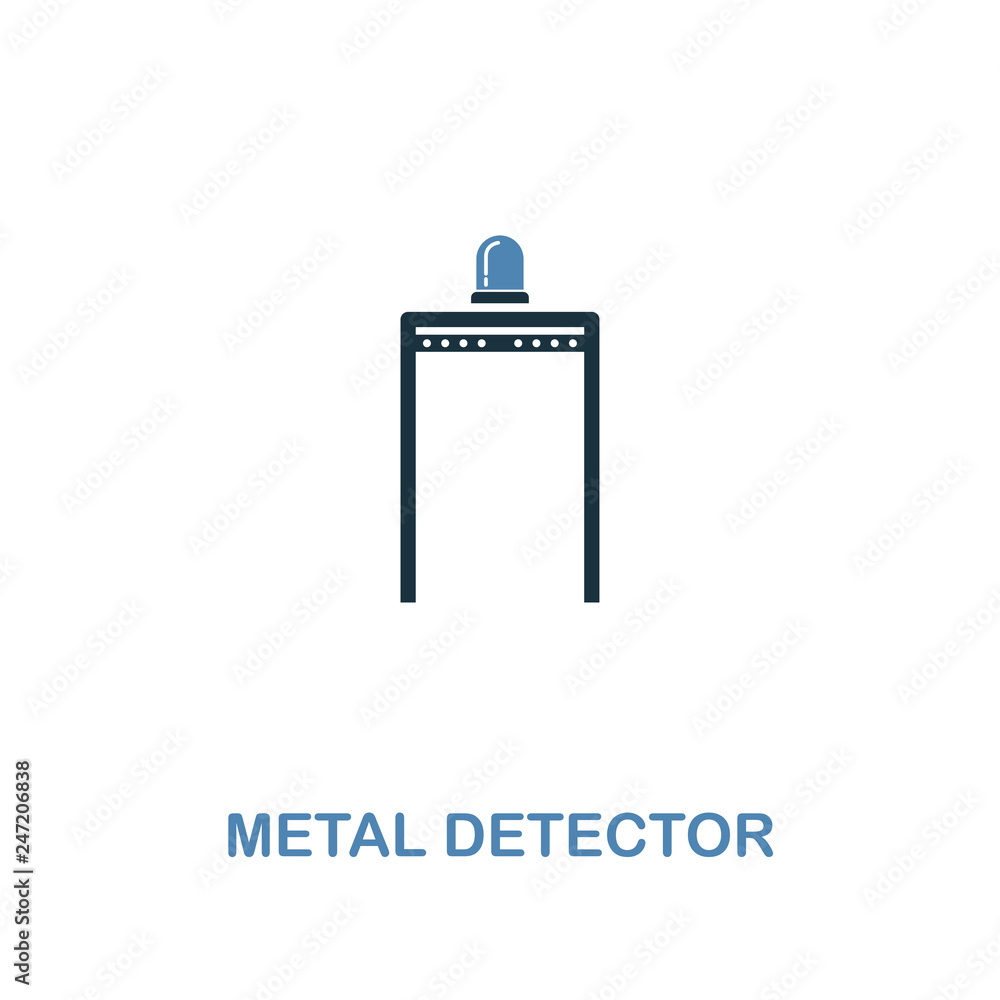 Aufkleber metal detector icon in 2 colors style design. premium symbol from security icons collection. pixel p