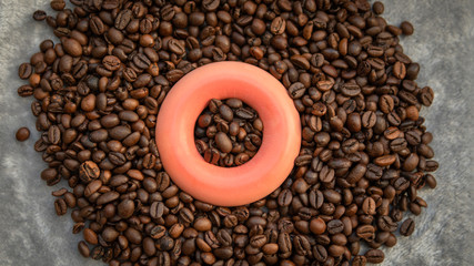 Coffee beans on a nice smooth background