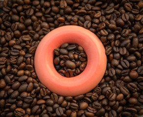 Coffee beans on a nice smooth background