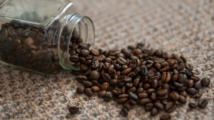 Coffee beans on a nice smooth background