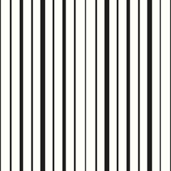 Stripe seamless pattern with black and white colors vertical parallel stripes. vector background.
