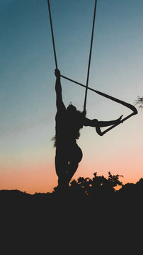 silhouette of woman