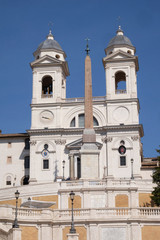 Fototapeta na wymiar Trinita dei Monti Church, Piazza di Spagna in Rome, Italy
