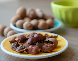 Fruits of tropcal Africal tree tamarind, used in cooking, traditional medicine and metal polish