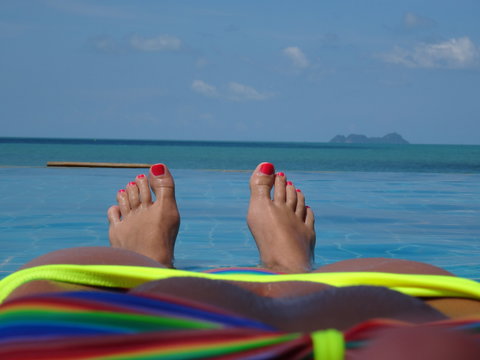 Doigts de pieds en &eacute;ventail