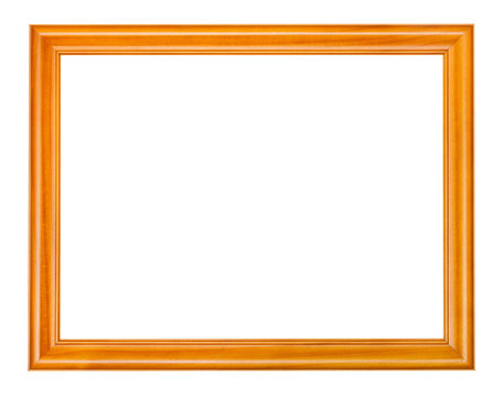 empty wide varnished wooden picture frame