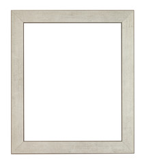 empty flat gray wooden picture frame