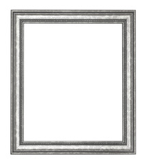 empty wide silver wooden picture frame