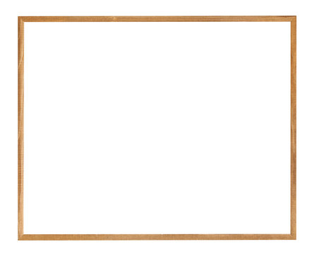 empty big narrow brown wooden picture frame