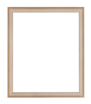 empty modern carved wooden picture frame