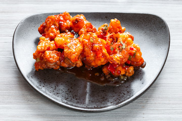 above view of Kkanpunggi spicy fried Chicken