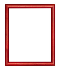 empty modern red brown wooden picture frame