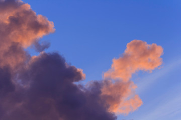 Fototapeta na wymiar Blue sky with beautiful clouds
